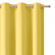 Zasłona z matowej tkaniny żółta na przelotkach 145x250cm FELICIA